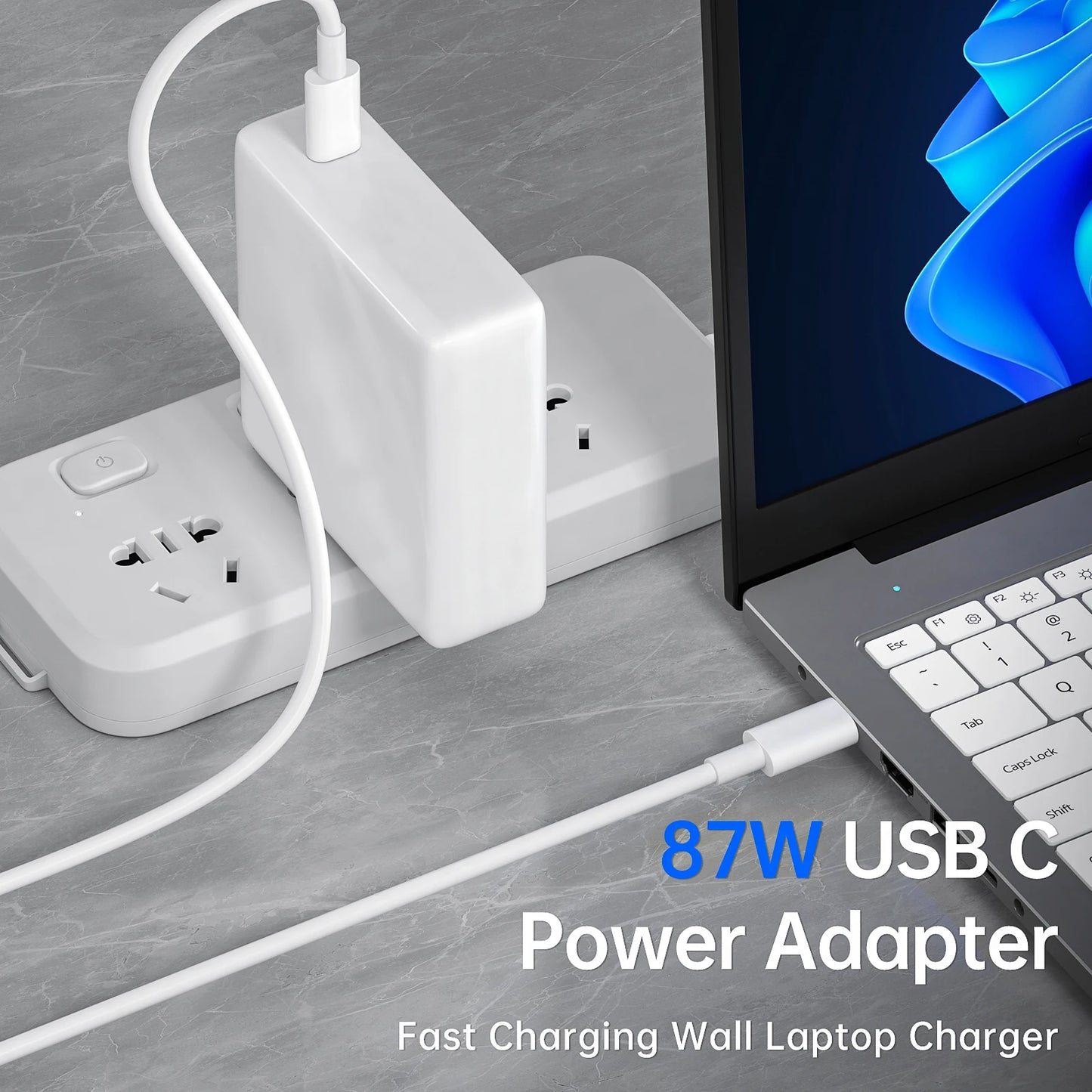 Universal 87W Type C Laptop Adapter Mobile Phone Portable Fast Charger Laptop Charger for Apple Macbook Pro 13/14/15 Air M1